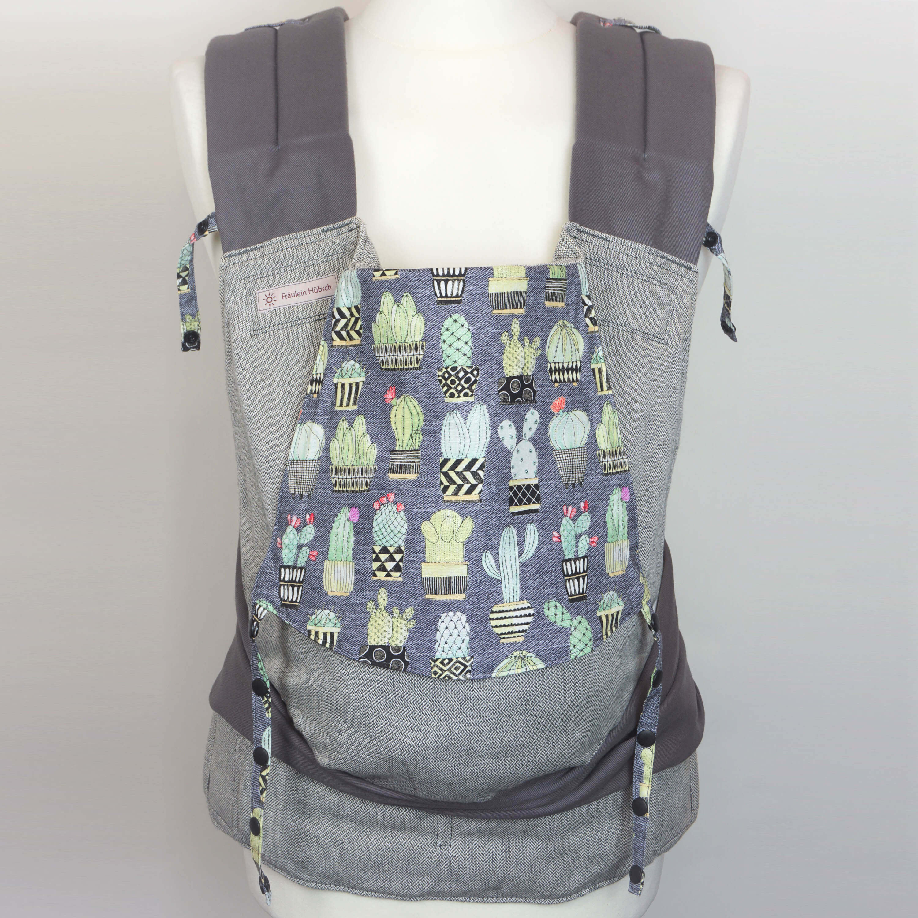 Frulein Hbsch | Mei Tai | Kaktus Grau Meliert | Tragemami-Shop